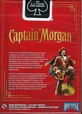 Single Playing Card "Go Full Captain" Captain Morgan Run Wide Red 